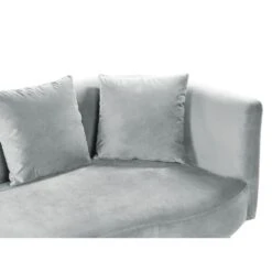 CHAUMONT - Chaise Longue - Lichtgrijs - Rechterzijde - Fluweel -VIDAXL Winkel f4bec69a7e864e42af153d68dee35891
