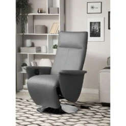Beliani TV-fauteuil PRIME - Grijs Kunstleer -VIDAXL Winkel f51407b72d1c43db8609edaa081dbdef