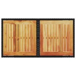 VidaXL - Tuintafel - Zwart - Poly Rattan En Acaciahout - 100x55x73 Cm -VIDAXL Winkel f53752d1706744e4ad7cbf6536076e5a
