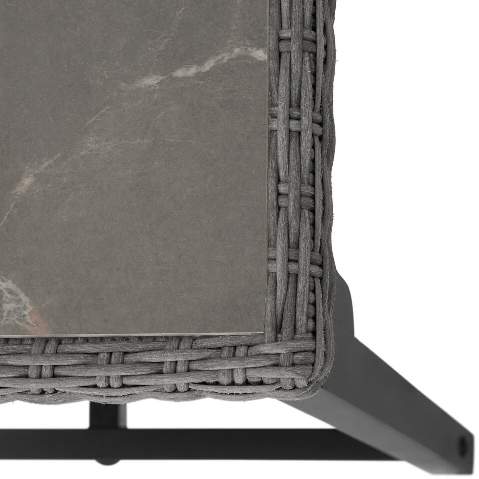 Tectake Wicker Bartafel Kutina Met 4 Stoelen Latina, Grijs 10 Tectake Wicker Bartafel Kutina Met 4 Stoelen Latina, Grijs - Afbeelding 10