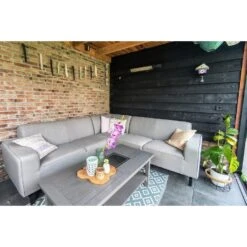 VDG Boavista Sunbrella Hoekbank (3-delig) - Nature Grey -VIDAXL Winkel f5ce8b2efec94546984d2e33ce4b2762