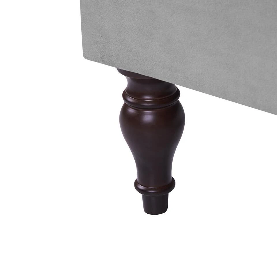 PESSAC - Chaise Longue - Grijs - Rechterzijde - Fluweel 11 PESSAC - Chaise Longue - Grijs - Rechterzijde - Fluweel - Afbeelding 11