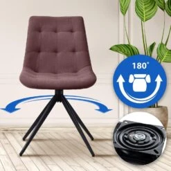 CLP Eetkamerstoel Merna Zwart Frame - Stof - Bruin -VIDAXL Winkel f69d274c388e4885bb68563733e0e9a1