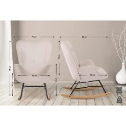 CLP Schommelstoel Sanka Stof - Creme -VIDAXL Winkel f72a9a5c37044990a09657783080e0af