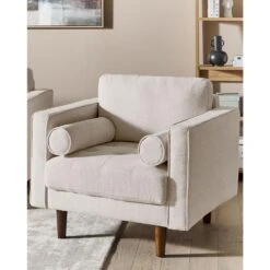 NURMO - Fauteuil - Beige - Polyester -VIDAXL Winkel f7f1bf7221834172a2ba507069815a66
