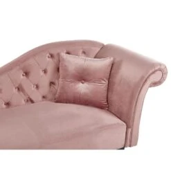 LATTES - Chaise Longue - Roze - Rechterzijde - Fluweel -VIDAXL Winkel f888e3c7ceb3435e97f8acfcf66279f3