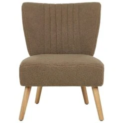 VAASA - Fauteuil - Bruin - Polyester -VIDAXL Winkel f94b6d84557741bc94e91527d67821e8