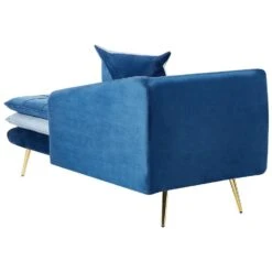 GONESSE - Chaise Longue - Blauw - Fluweel -VIDAXL Winkel f963b3585af145d9b989be59cf929673