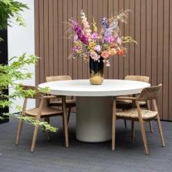 Tuintafel Rond 150cm - Beige Eco Composiet - Betonlook - Eden -VIDAXL Winkel f986fb945d224ef0a101b4996757f40c