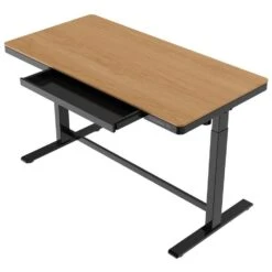 Elektrisch Verstelbaar Bureau / Thuiswerkplek - 140x70 Cm - Whitewash Eiken - Z -VIDAXL Winkel fae31837ef234460aa38a3203867a586