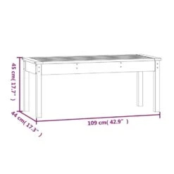 VidaXL - Tuinbank - Grijs - Massief Grenenhout - 109x44x45 Cm -VIDAXL Winkel fb906f42e8ef48bcb3712124c0bd4494