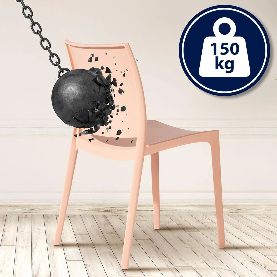 CLP Tuinstoel Meton Kunststof - Pfirsich 4 CLP Tuinstoel Meton Kunststof - Pfirsich - Afbeelding 4