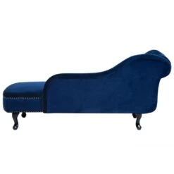 NIMES - Chaise Longue - Blauw - Linkerzijde - Fluweel -VIDAXL Winkel fce32e43afe44834bc395d45ba13efba