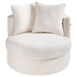 DALBY - Fauteuil - Wit - Bouclé -VIDAXL Winkel fdcef050a0544717896a3e1fc1ff2fe2