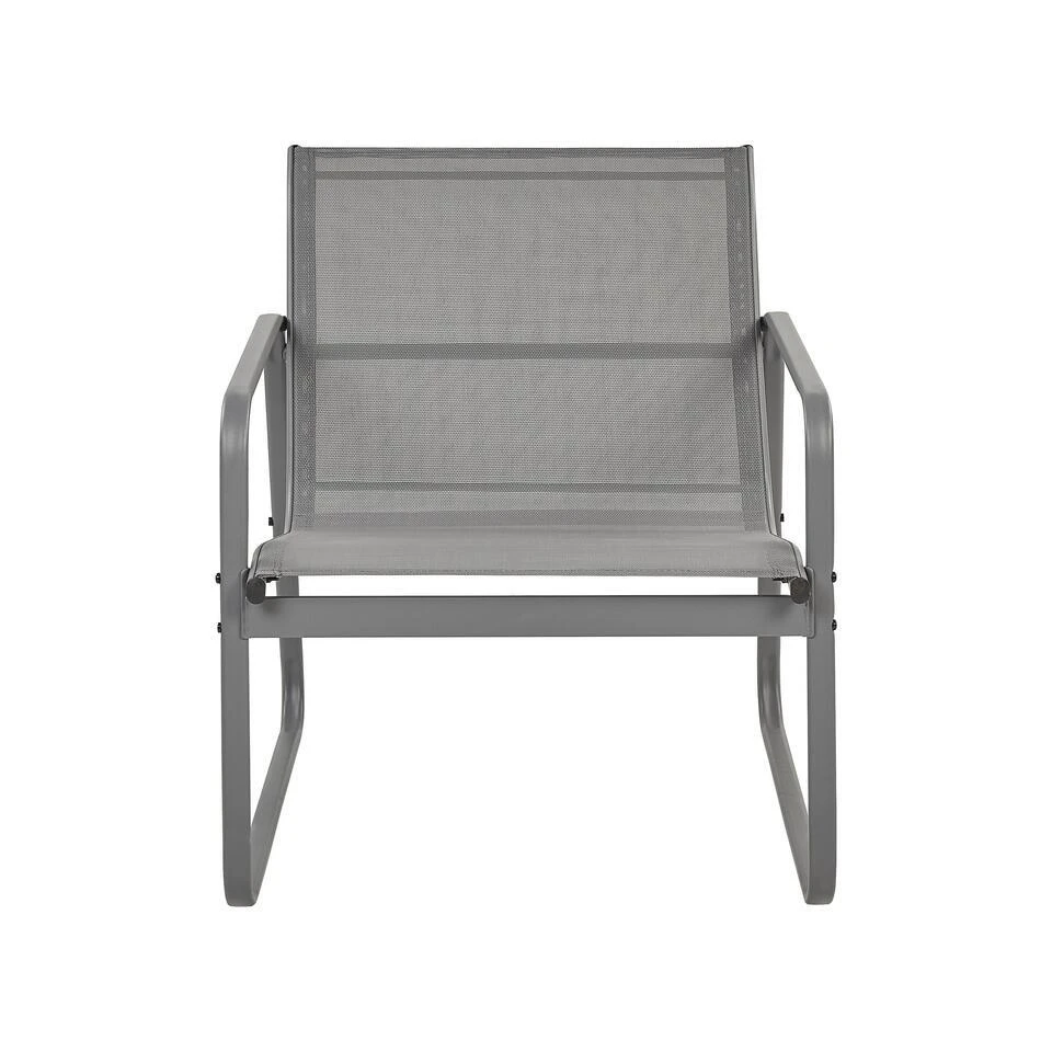 BARREA - Loungeset 4-zits - Grijs - Metaal 7 BARREA - Loungeset 4-zits - Grijs - Metaal - Afbeelding 7