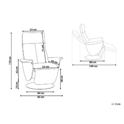 Beliani TV-fauteuil PRIME - Grijs Kunstleer -VIDAXL Winkel fdd8dbb49fee472ca293ca08319ed623