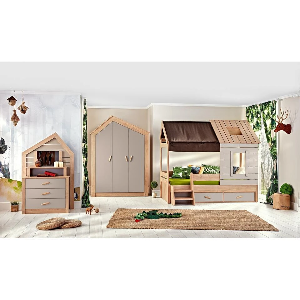 Cento - Kinderbureau Bureau - 120x60x148 Cm - Bruin 2 Cento - Kinderbureau Bureau - 120x60x148 Cm - Bruin - Afbeelding 2
