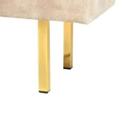 ROSEVILLE - Bankje - Beige - Fluweel -VIDAXL Winkel feba5ad0225c4db186426f51ecae349b