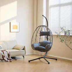 Hangstoel Van Rotan En Metaal In Zwart -VIDAXL Winkel fede8df6582942678140322a168a05af