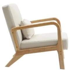 CLP Fauteuil Hibbing Natura Frame - Hout - Creme -VIDAXL Winkel fee695524b964ec7a68ae12fa642d9a2