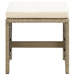 VidaXL Tuinkrukken 2 St Met Kussens Poly Rattan Beige -VIDAXL Winkel fee998655b734a1d87b867993cb45fd6
