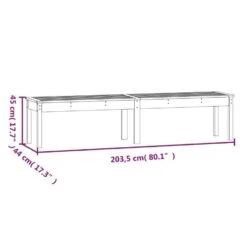 VidaXL - Tuinbank - Bruin - Douglashout - 203.5 X 44 X 45 Cm -VIDAXL Winkel ff55c274e4534ad09405fb9bb5938db2