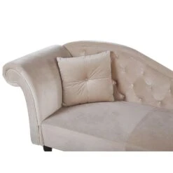 LATTES - Chaise Longue - Beige - Linkerzijde - Fluweel -VIDAXL Winkel ffe544235d7c4434b47a19e6cf912dd3