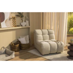 Draaifauteuil Beau - Stof Raven - Beige -VIDAXL Winkel sf 10201311 1