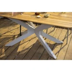 Tuintafel Perpignan - Zand/metaal - 75x160x90 Cm -VIDAXL Winkel sf 50156105